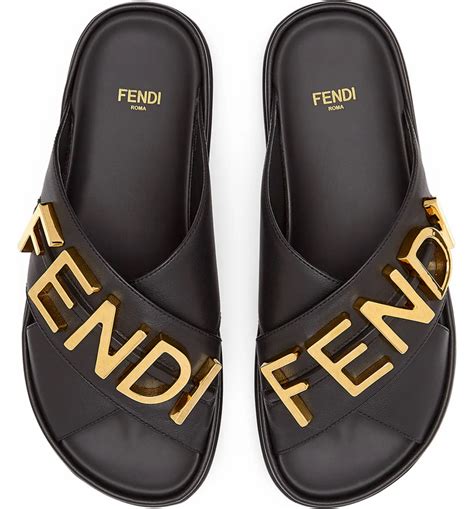 fendi logo sandal|fendi monogram sandals.